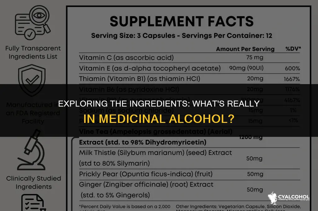 what is medicinal alcohol made of