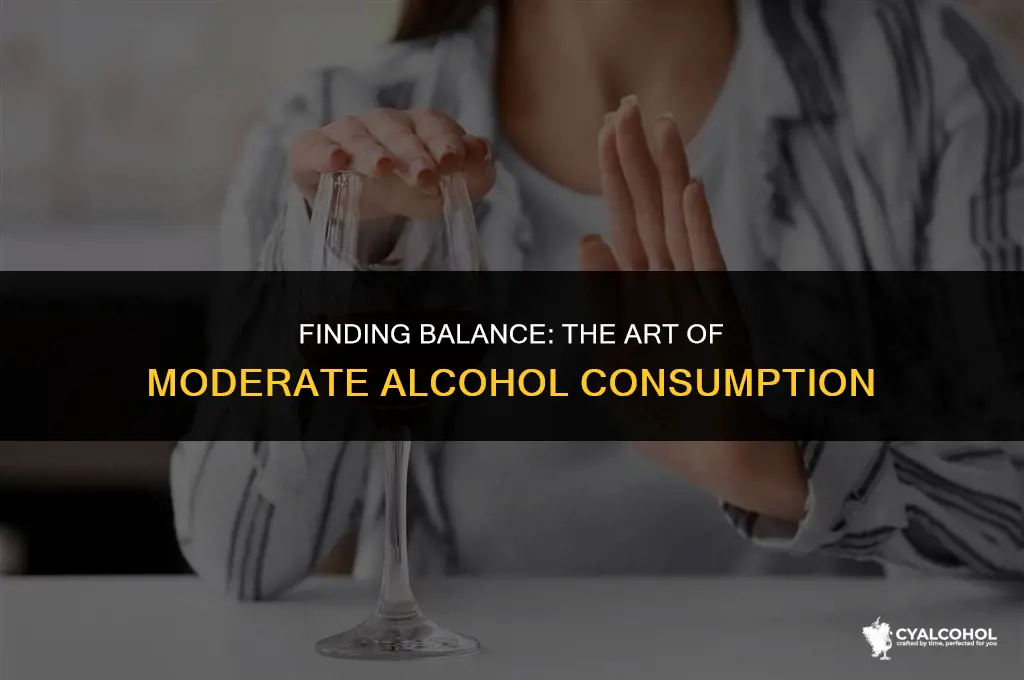 what is moderation in alcohol intake