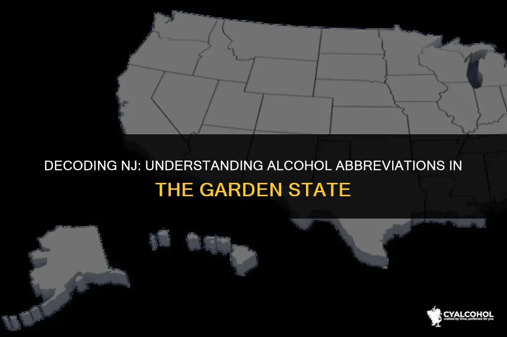 what is nj abbreviation for alcohol