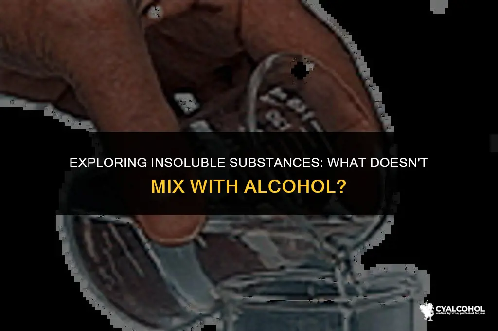 what is not soluble in alcohol