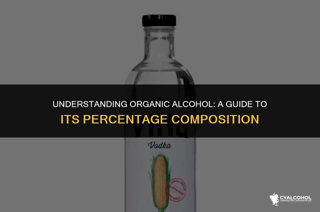 what is percent of organic alcohol