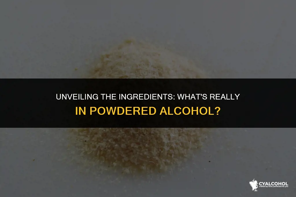 what is powdered alcohol made of