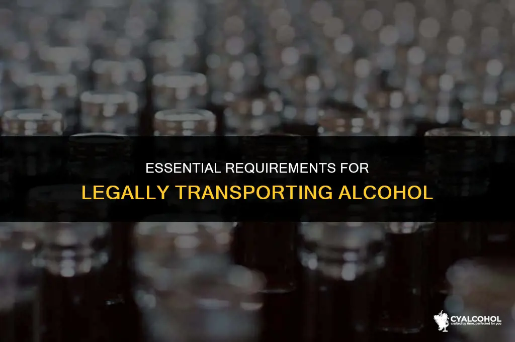 what is required to haul alcohol