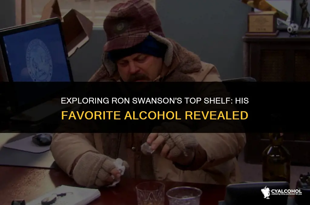 what is ron swanons favorite alcohol
