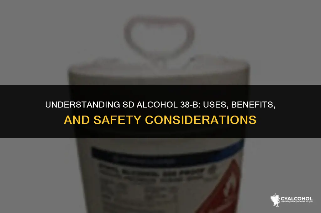 what is sd alcohol 38 b