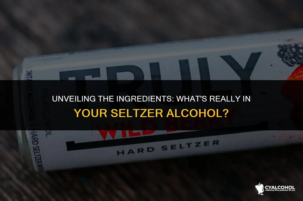 what is seltzer alcohol made of