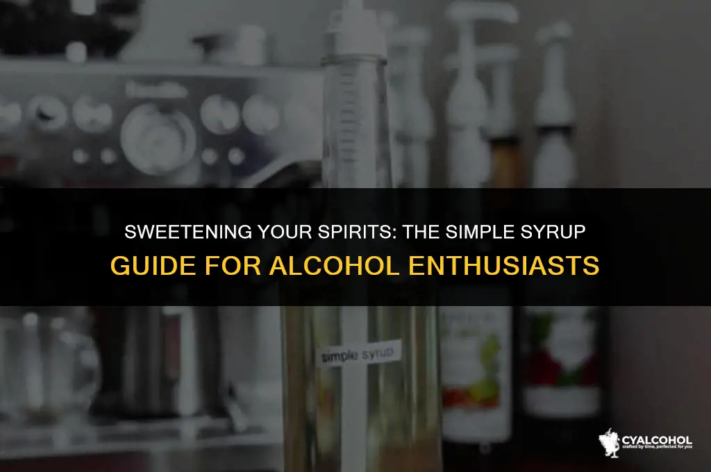 what is simple syrup for alcohol