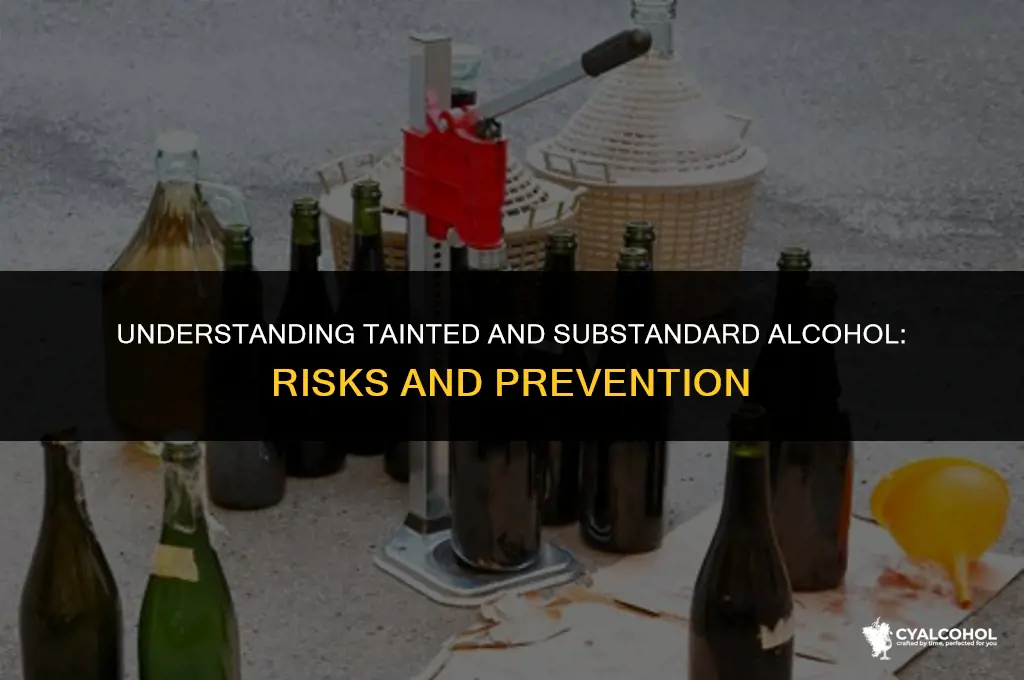 what is tainted or substandard alcohol