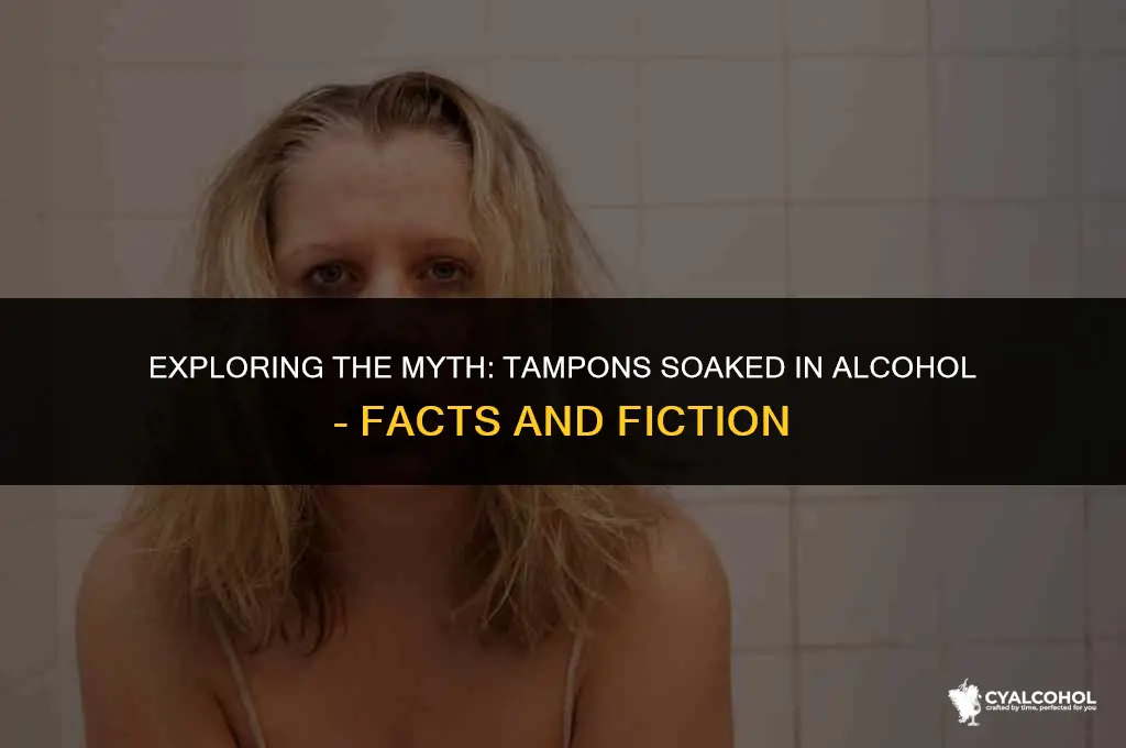 what is tampons soaked in alcohol