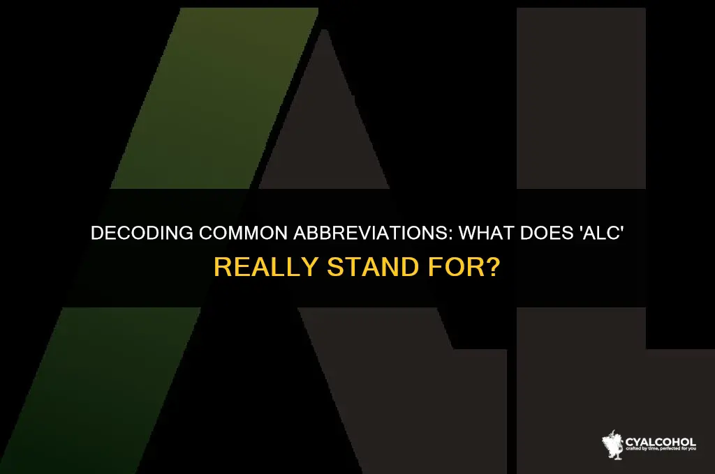 what is the abbreviation for alcohol
