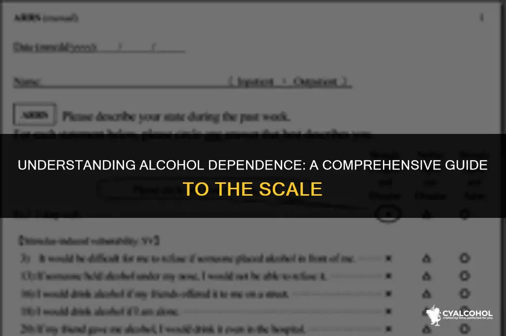 what is the alcohol dependence scale