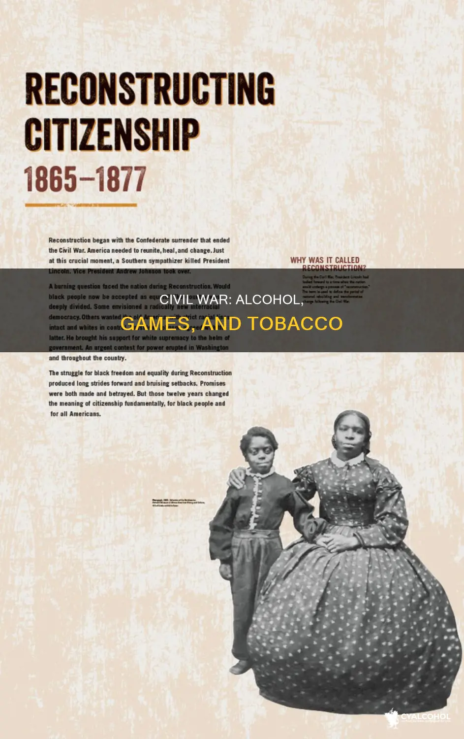 what is the alcohol games tobacco in the civil war