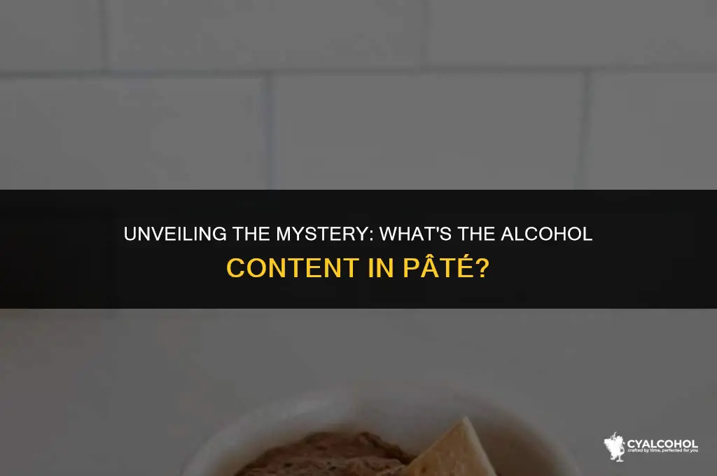 what is the alcohol in pate
