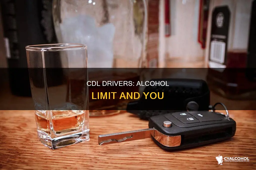 what is the alcohol limit for a cdl driver