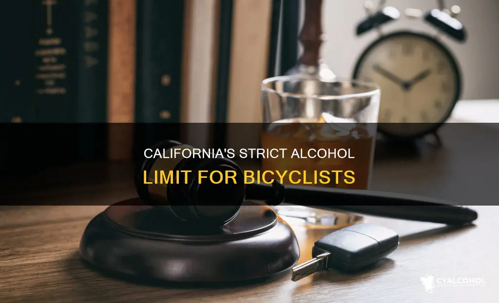 what is the alcohol limit on bike in california