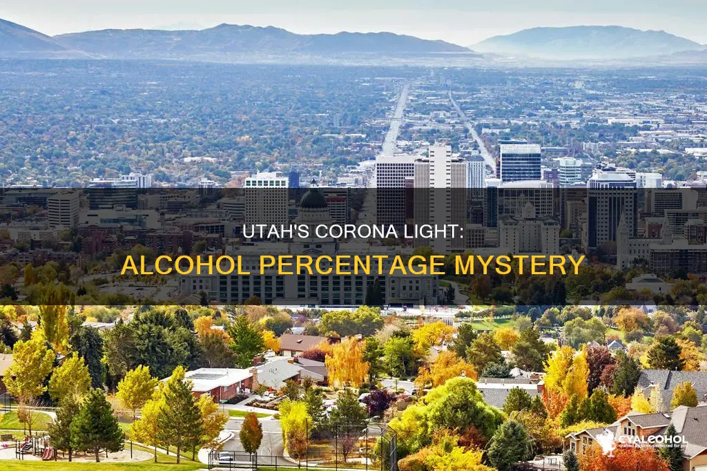 what is the alcohol percent of corona light in utah