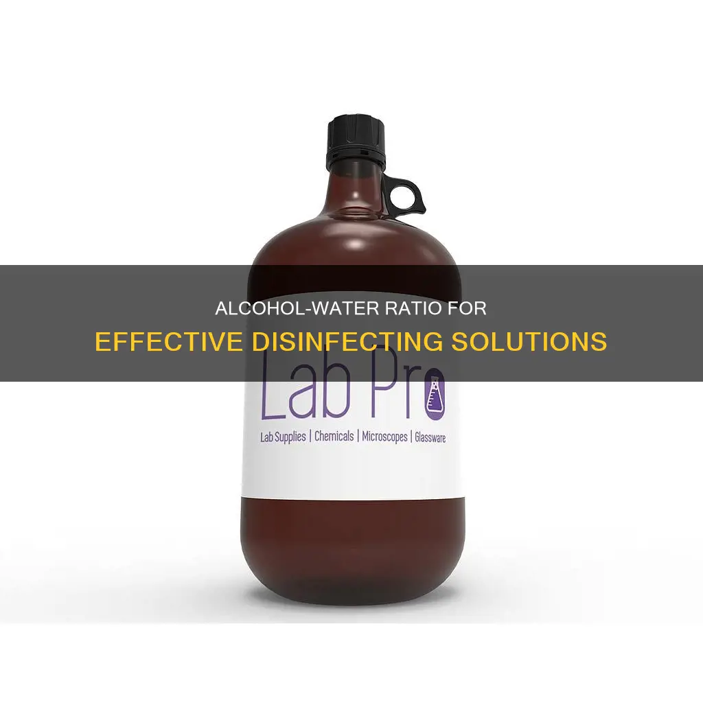 what is the alcohol to water ratio for disinfecting