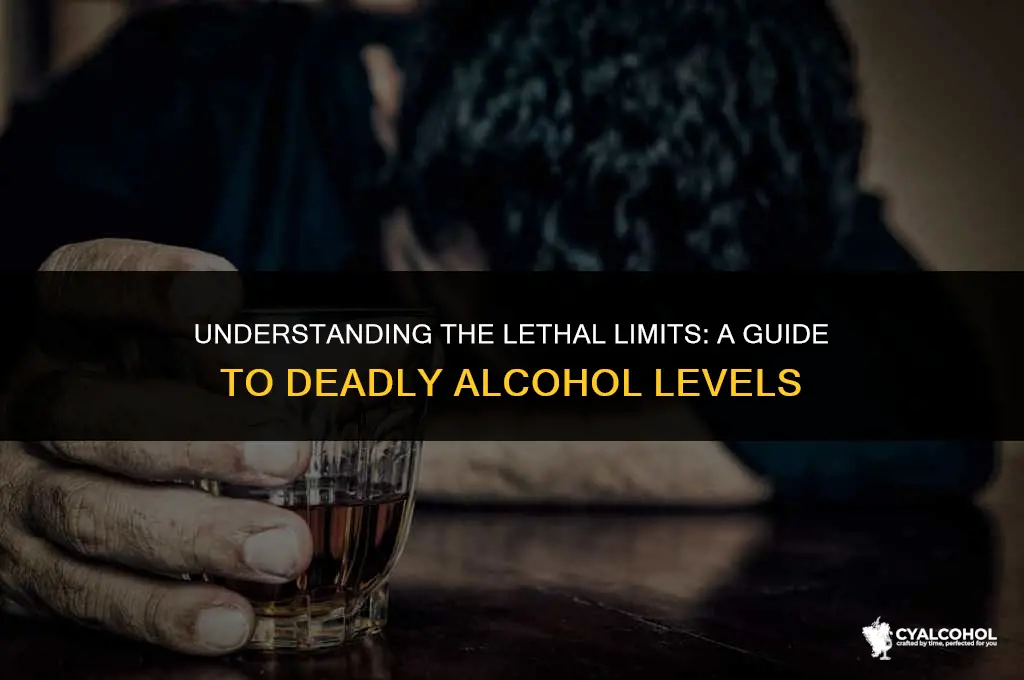 what is the deadly alcohol level