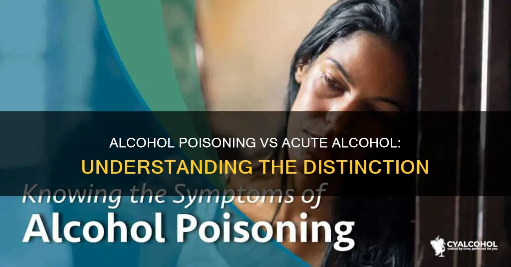 what is the difference alchohol poisoning and acute alcohol