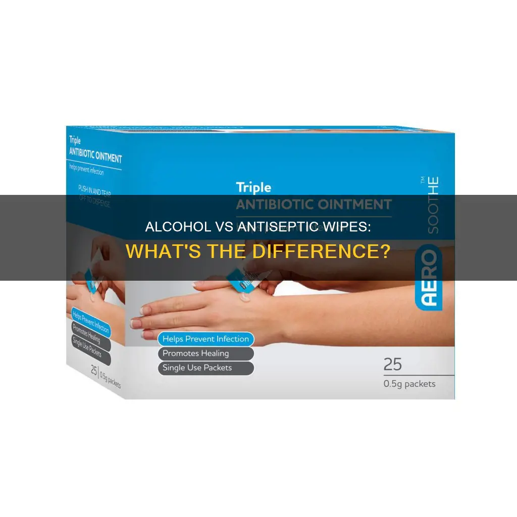 what is the difference between alcohol wipes and antiseptic wipes