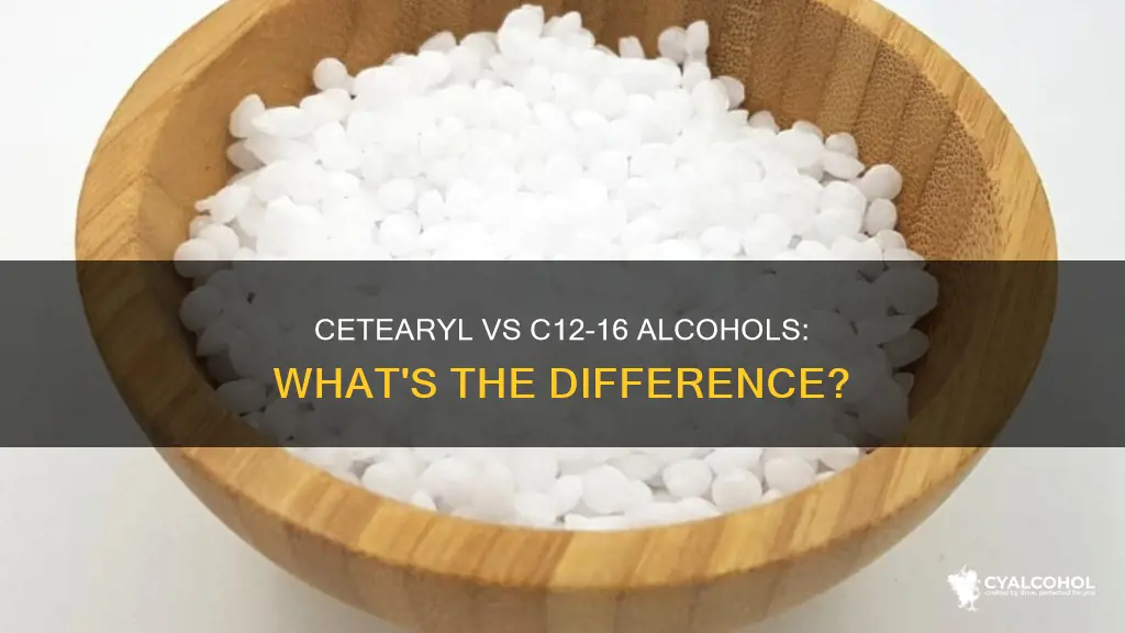 what is the difference between cetearyl alcohol and c12-16 alcohols