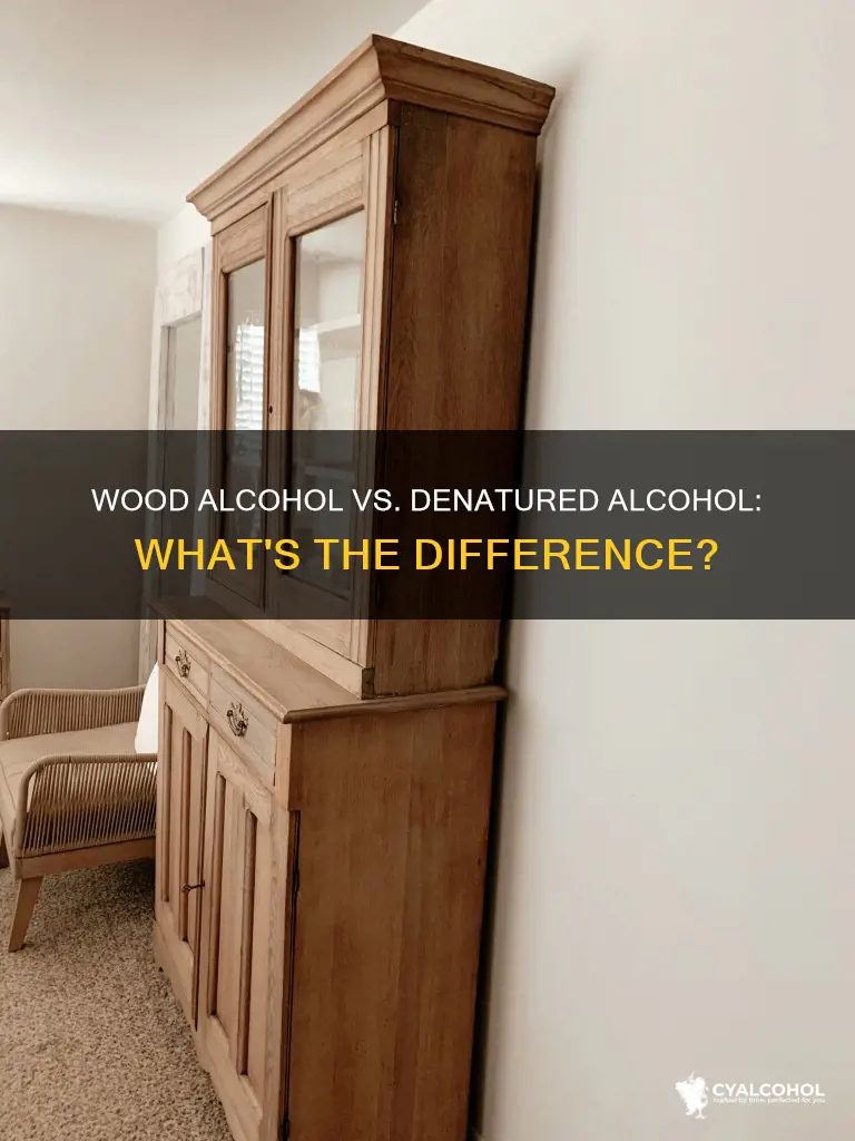 what is the difference between wood alcohol and denatured alcohol