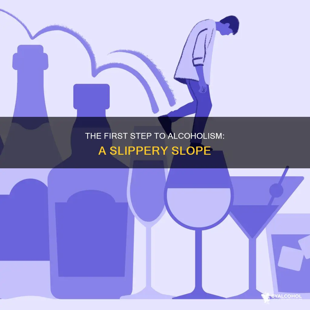 what is the first stage of succumbing to alcoholism