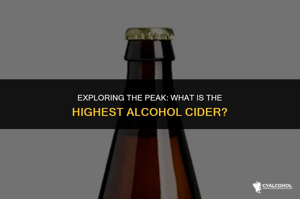 what is the highest alcohol cider