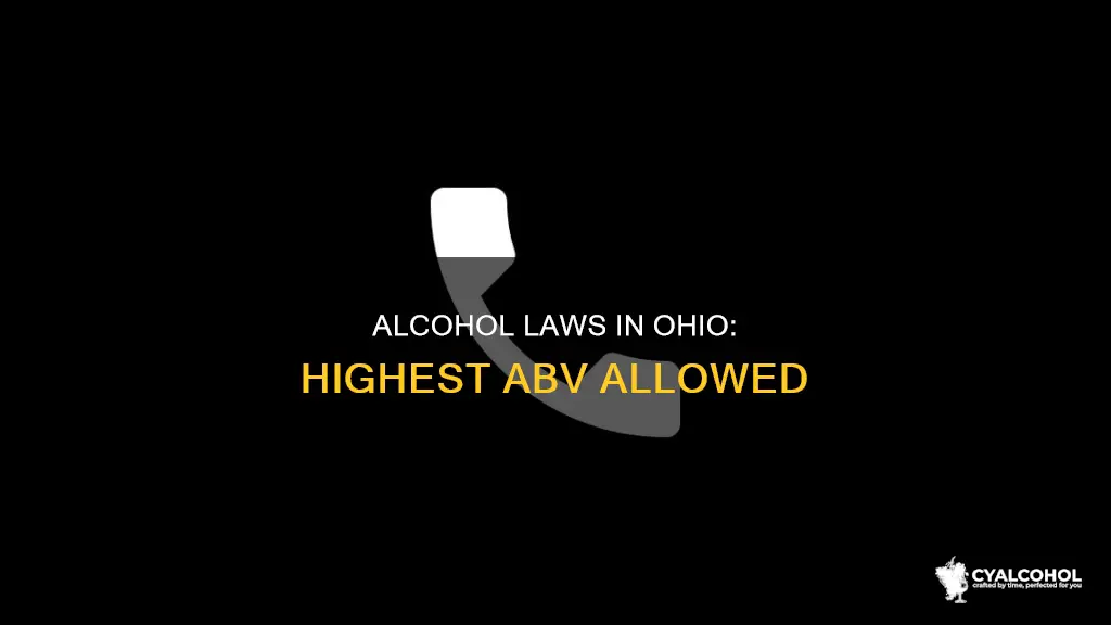 what is the highest percent alcohol by volume in ohio