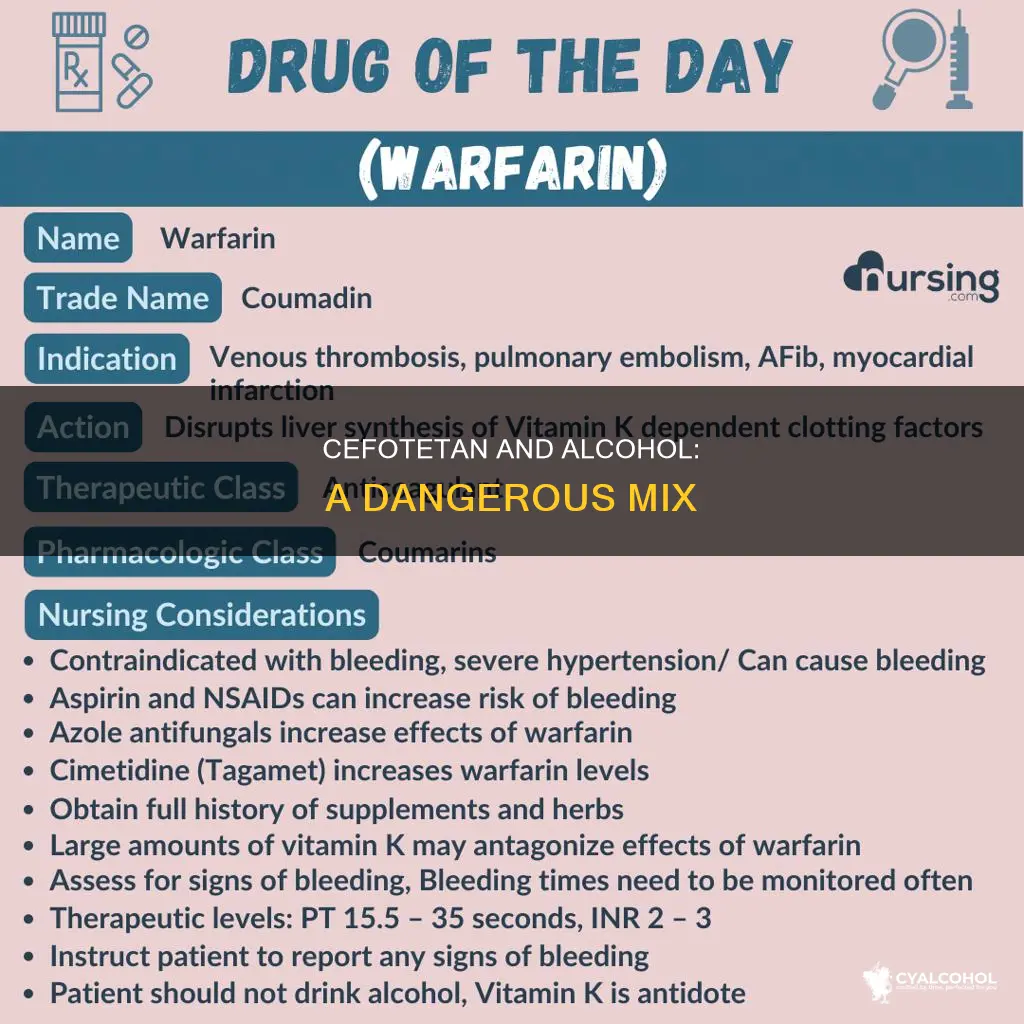 what is the interaction between cefotetan and alcohol called