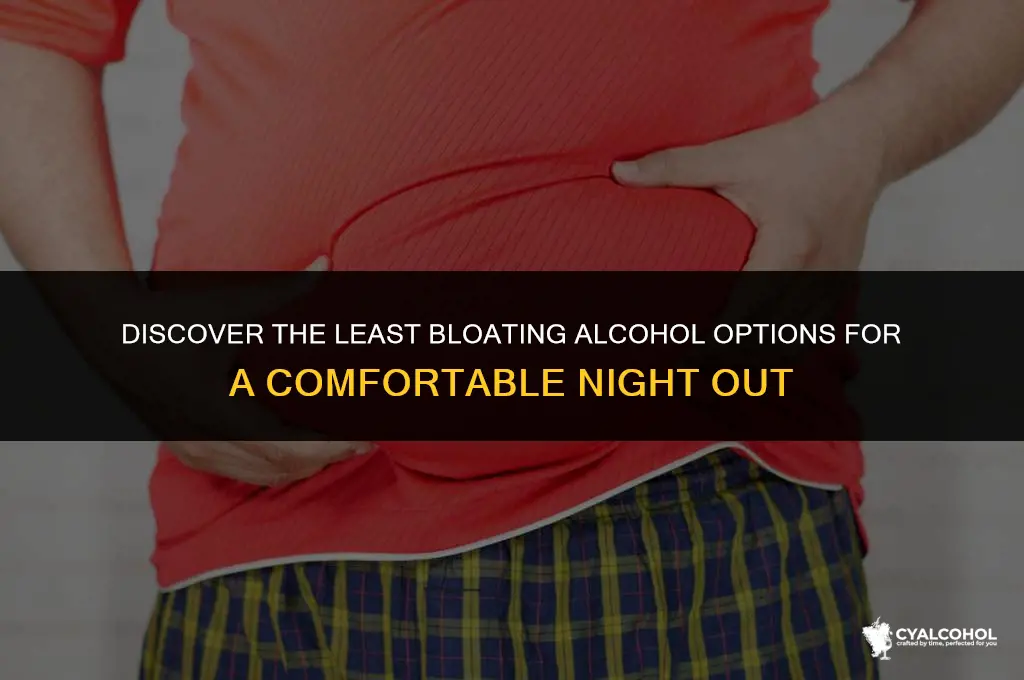 what is the least bloating alcohol