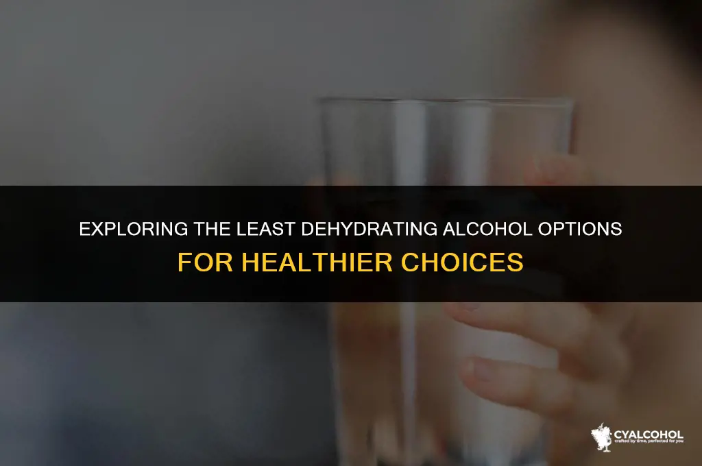 what is the least dehydrating alcohol
