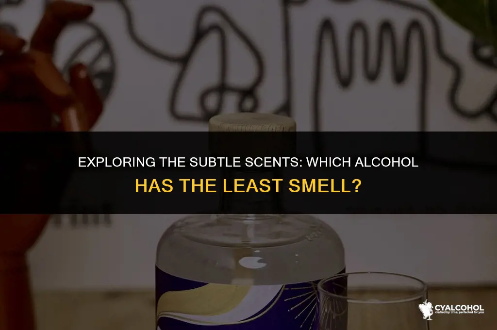 what is the least smell alcohol