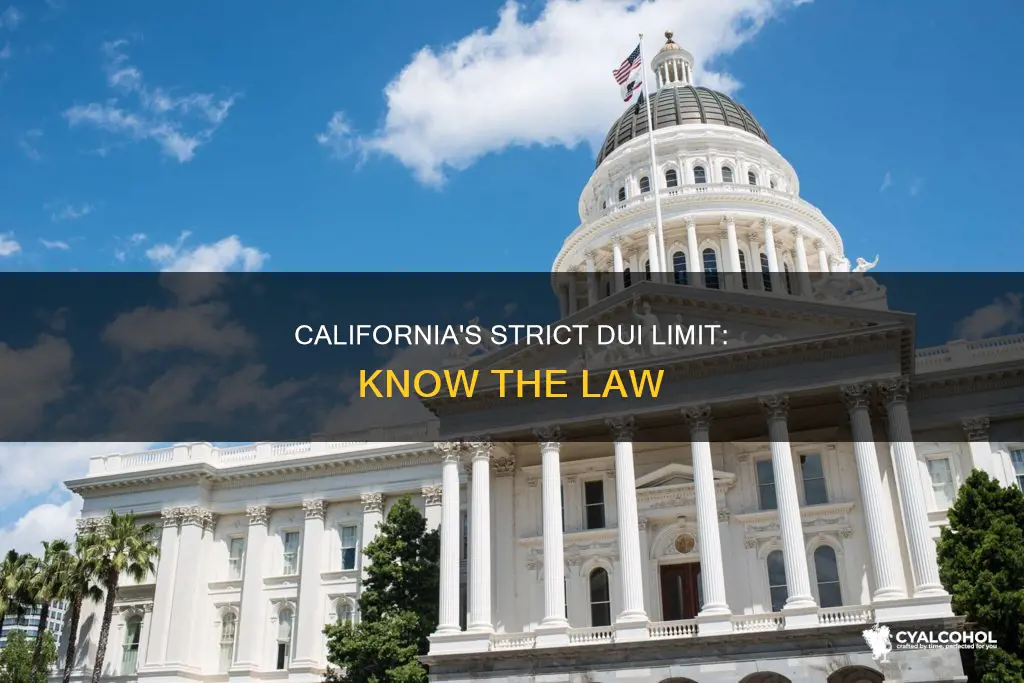 what is the legal alcohol driving limit in california