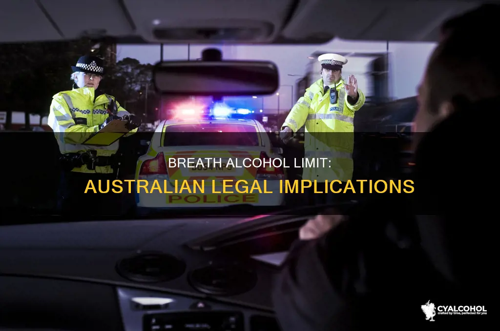 what is the legal breath alcohol limit in australia