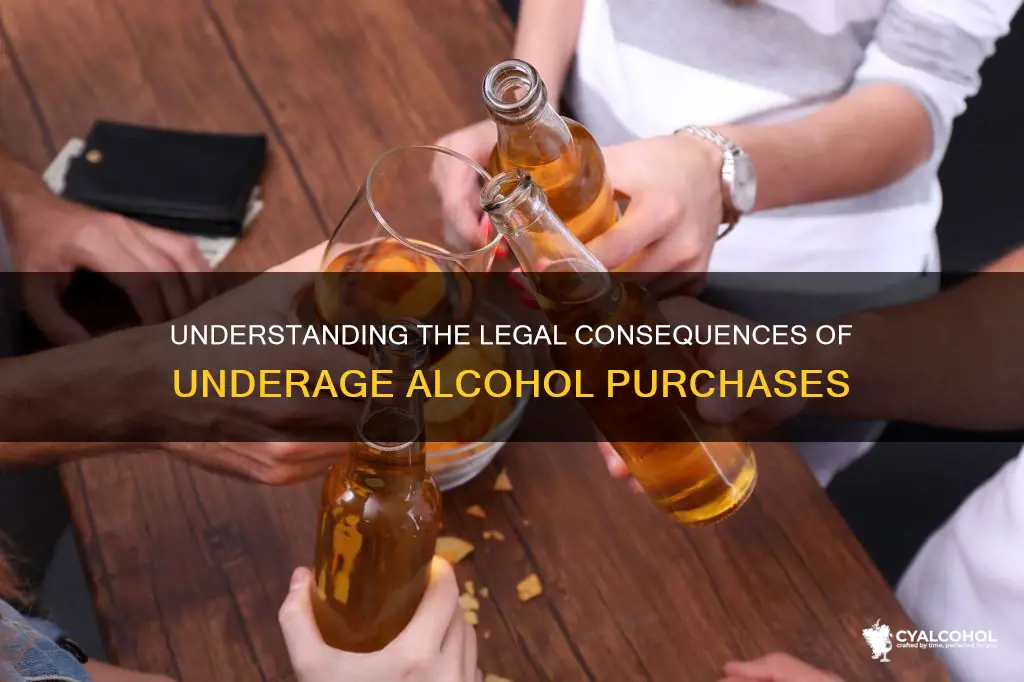 what is the maximum fine for a minor purchasing alcohol
