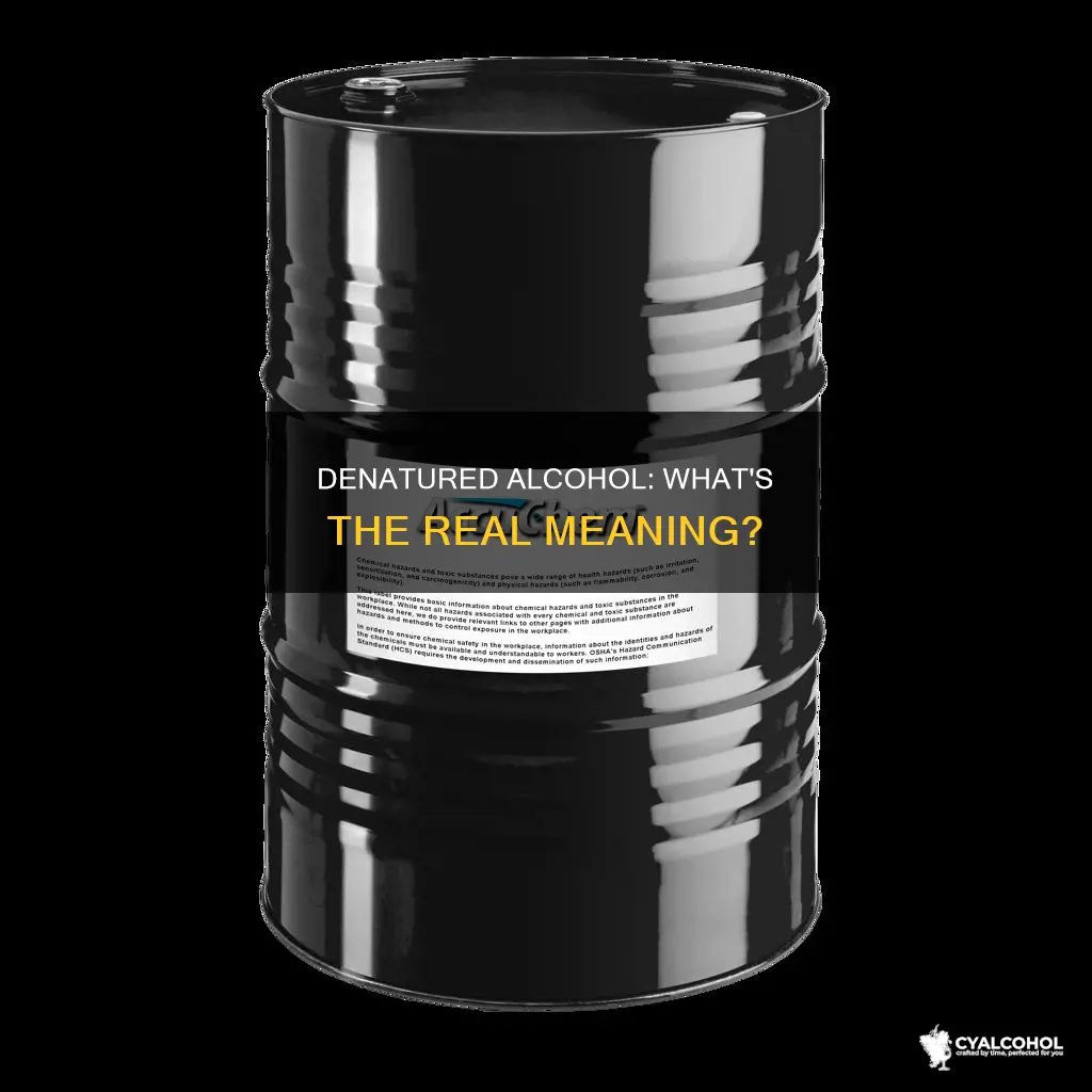 what is the meaning of the word denatured alcohol