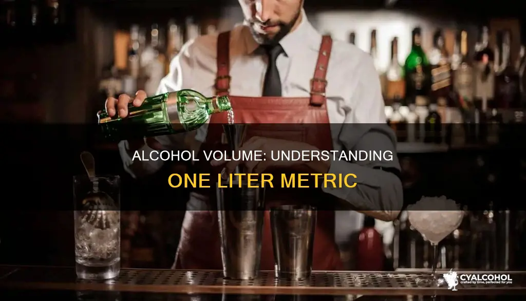 what is the metric volume of one liter of alcohol