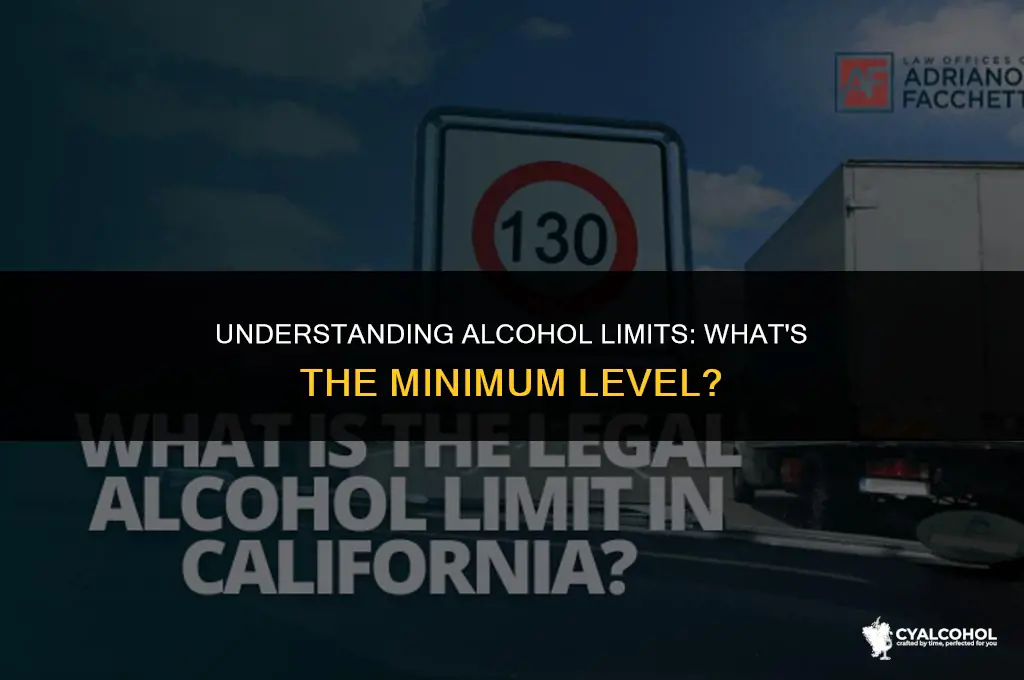 what is the minimum alcohol level