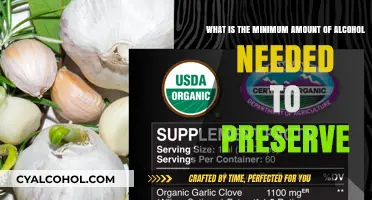 Alcohol Preserving: How Little Alcohol is Needed?