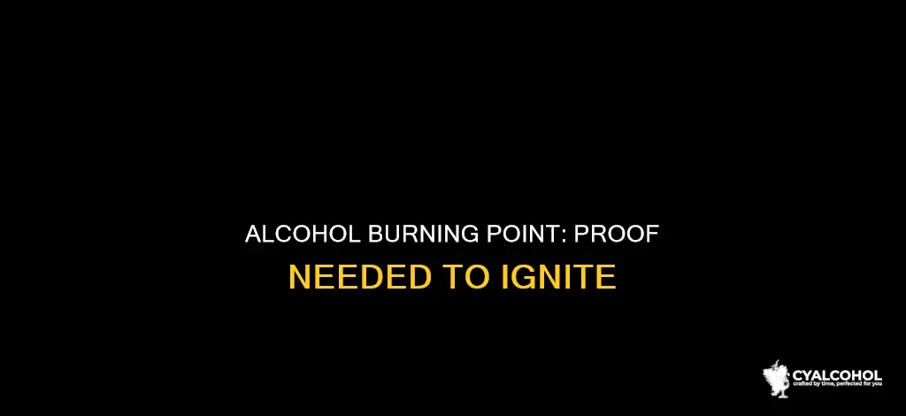 what is the minimum proof for alcohol to burn