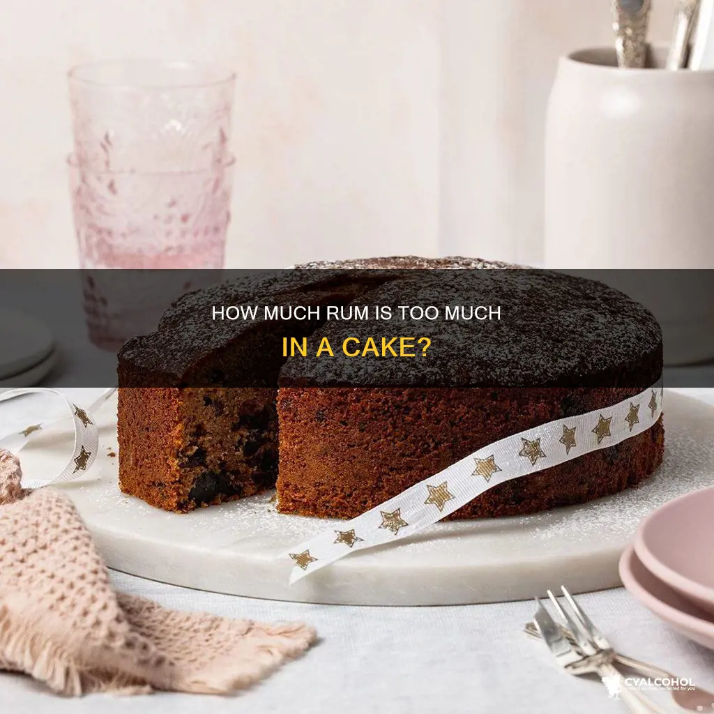 what is the most alcohol put in rum cake