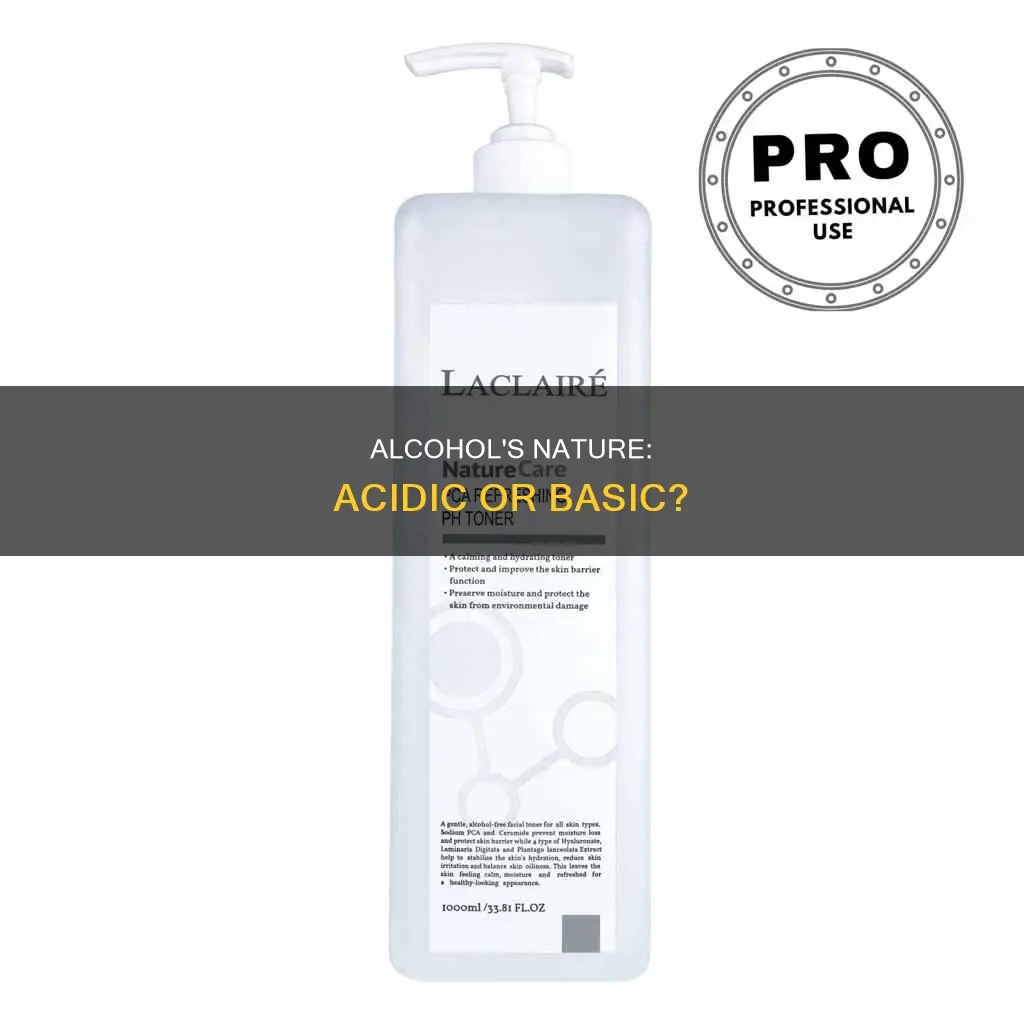 what is the nature of alcohol acidic or basic