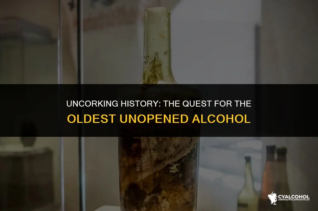 what is the oldest unopened alcohol
