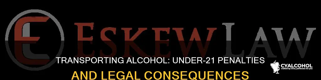 what is the penalty for transporting alcohol under 21
