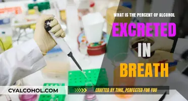 Alcohol and Breath: Excretion Percentage