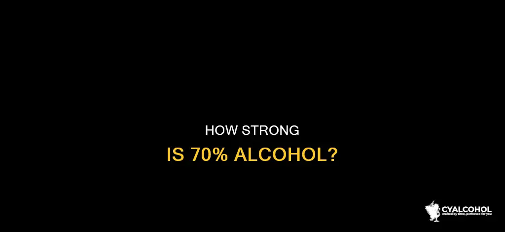 what is the proof strength of alcohol 70 v v