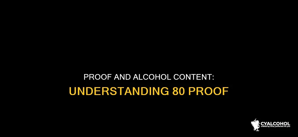what is the pwrcent of alcohol in 80 proof