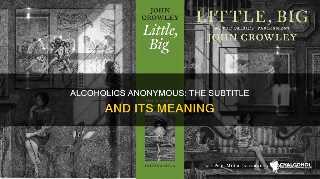what is the subtitle of the book alcoholics anonymous