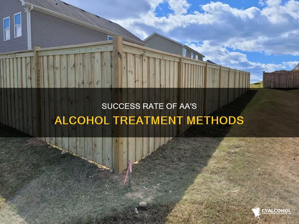 what is the success rate for aa regarding alcohol treatment